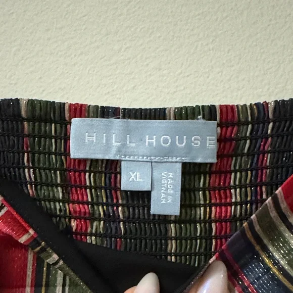 Hill House Plaid Mini Dress - Red, Green, Black - Picture 2 of 7